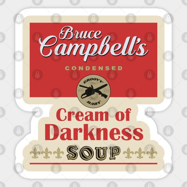 Bruce Campbell Soup Sticker by MonkeyKing